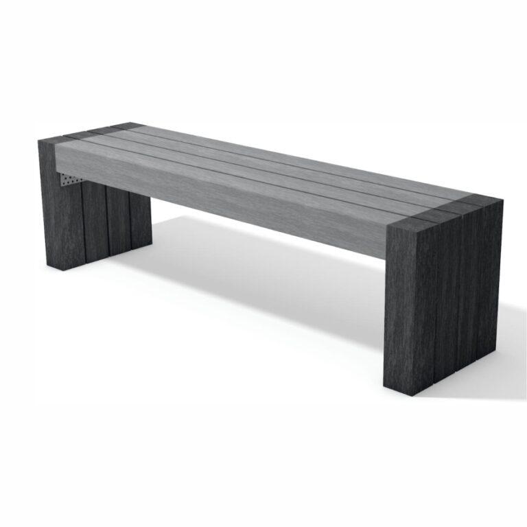 Calero Recycled Plastic Bench Black Grey 768x768